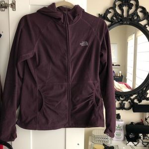 Eggplant North Face microfleece hoodie